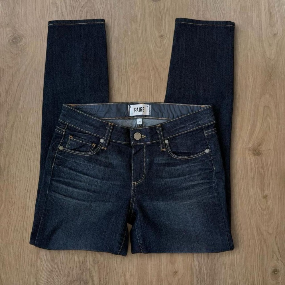 PAIGE Kylie Crop Dark Wash Skinny Jeans